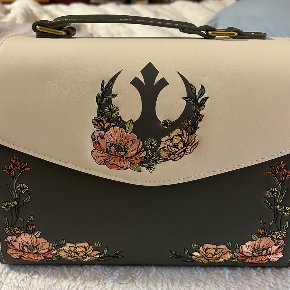 Loungefly Star Wars Rebel Symbol Floral Handbag